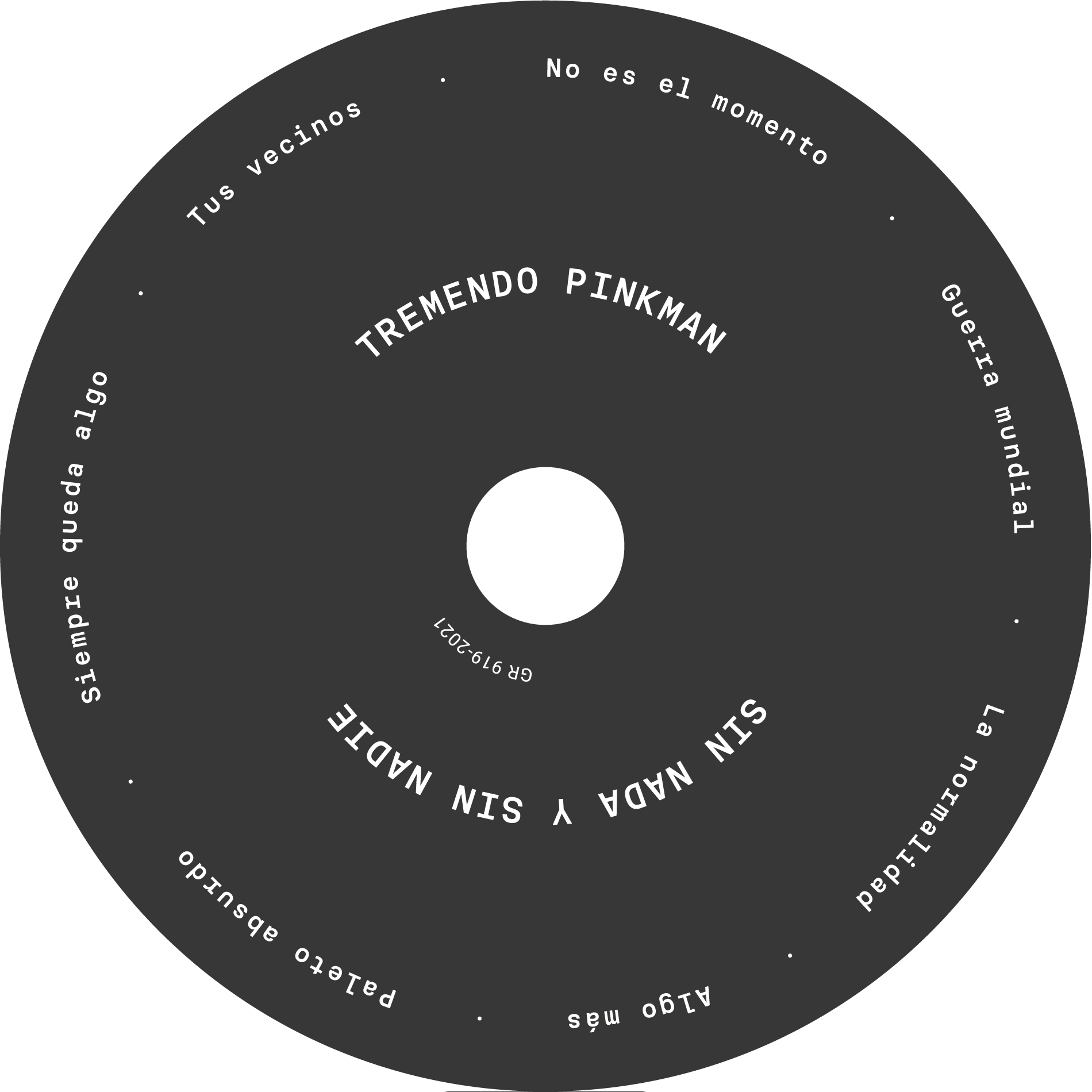 Tremendo Pinkman Diseño disco